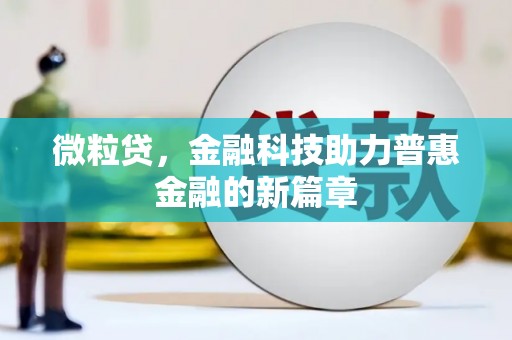 天水微粒贷，金融科技助力普惠金融的新篇章
