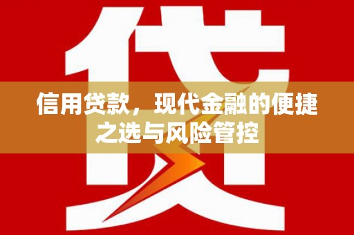 天水信用贷款，现代金融的便捷之选与风险管控