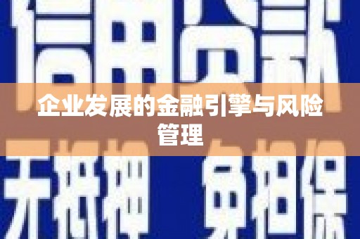 天水企业发展的金融引擎与风险管理