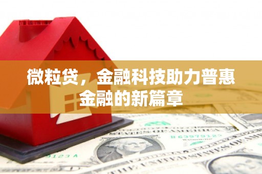 天水微粒贷，金融科技助力普惠金融的新篇章
