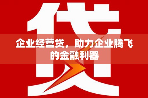 天水企业经营贷，助力企业腾飞的金融利器