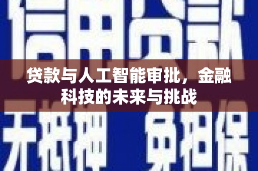 天水贷款与人工智能审批，金融科技的未来与挑战