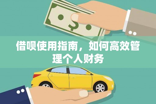 天水借呗使用指南，如何高效管理个人财务