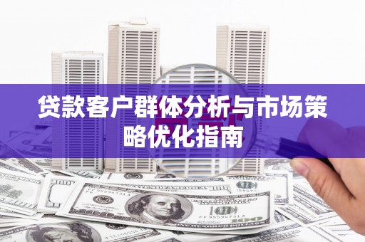 天水贷款客户群体分析与市场策略优化指南