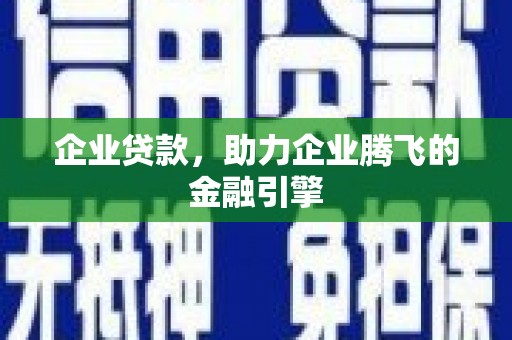 天水企业贷款，助力企业腾飞的金融引擎