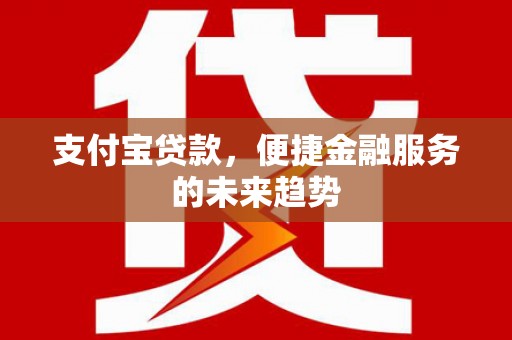 天水支付宝贷款，便捷金融服务的未来趋势