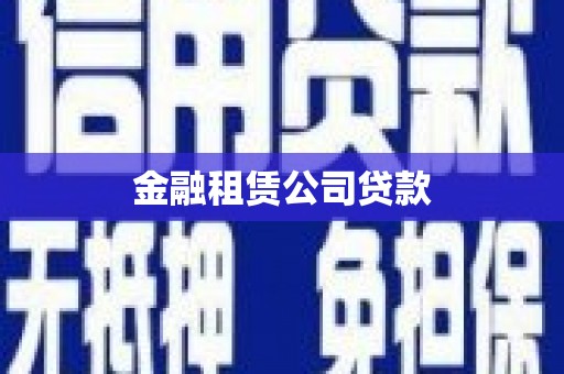 天水金融租赁公司贷款