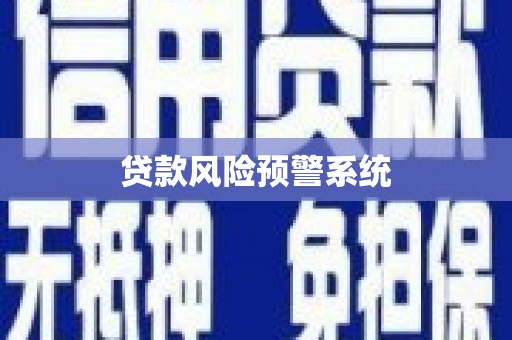 天水贷款风险预警系统
