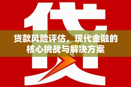 天水贷款风险评估，现代金融的核心挑战与解决方案