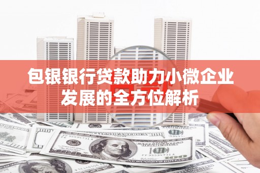 天水包银银行贷款助力小微企业发展的全方位解析