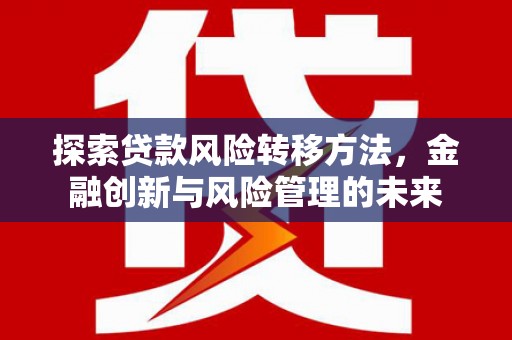 天水探索贷款风险转移方法，金融创新与风险管理的未来