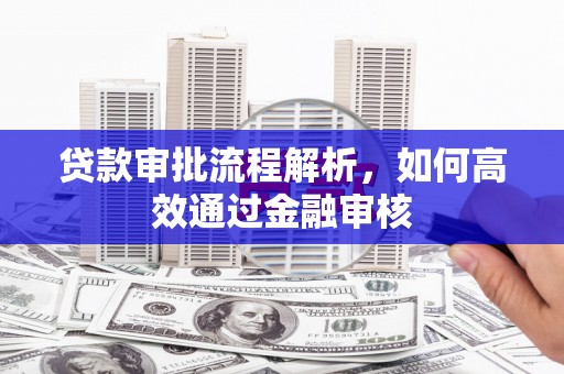 天水贷款审批流程解析，如何高效通过金融审核