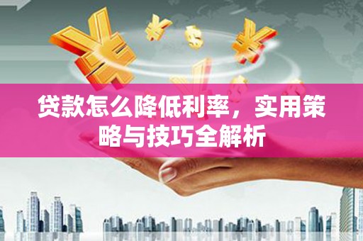 天水贷款怎么降低利率，实用策略与技巧全解析