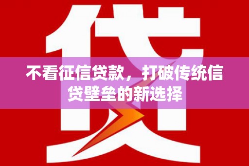 天水不看征信贷款，打破传统信贷壁垒的新选择