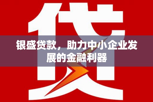 天水银盛贷款，助力中小企业发展的金融利器