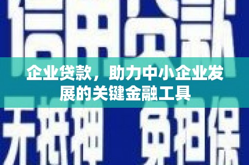 天水企业贷款，助力中小企业发展的关键金融工具
