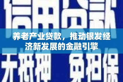 天水养老产业贷款，推动银发经济新发展的金融引擎