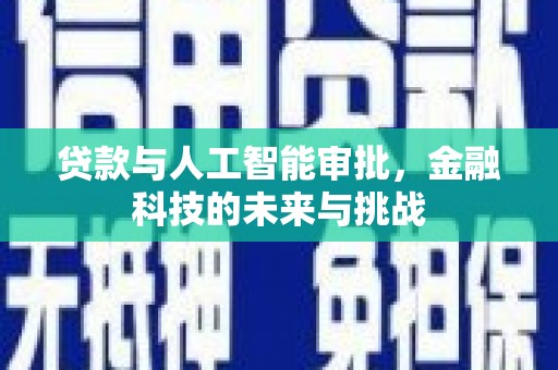 天水贷款与人工智能审批，金融科技的未来与挑战