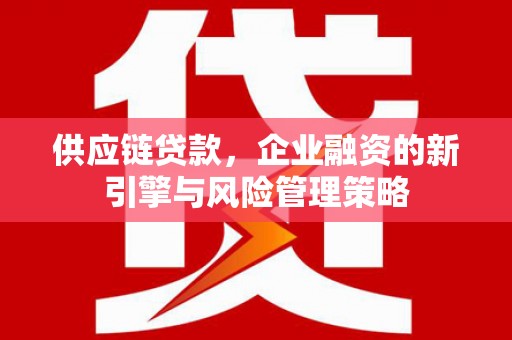 天水供应链贷款，企业融资的新引擎与风险管理策略