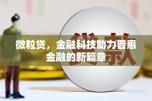 天水微粒贷，金融科技助力普惠金融的新篇章