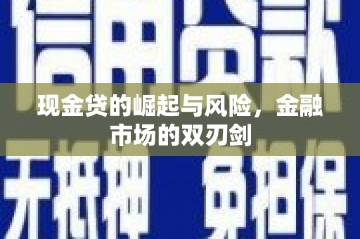 天水现金贷的崛起与风险，金融市场的双刃剑