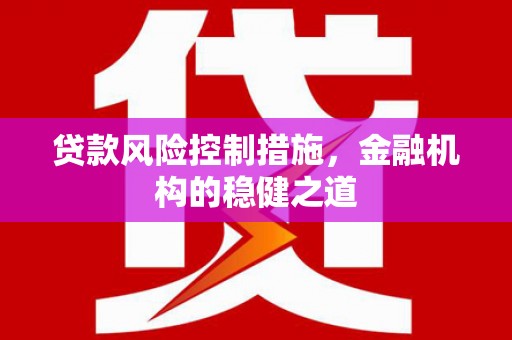 天水贷款风险控制措施，金融机构的稳健之道