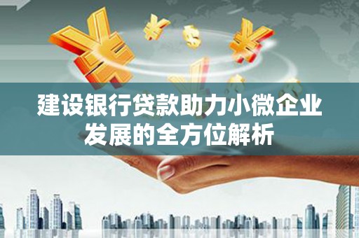 天水建设银行贷款助力小微企业发展的全方位解析