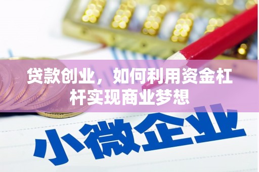 天水贷款创业，如何利用资金杠杆实现商业梦想