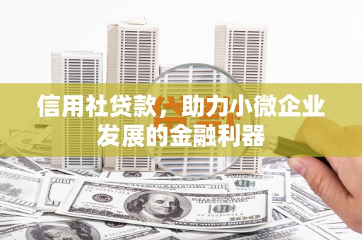天水信用社贷款，助力小微企业发展的金融利器