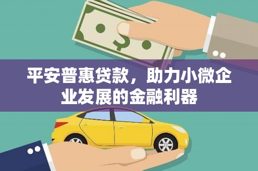 天水平安普惠贷款，助力小微企业发展的金融利器