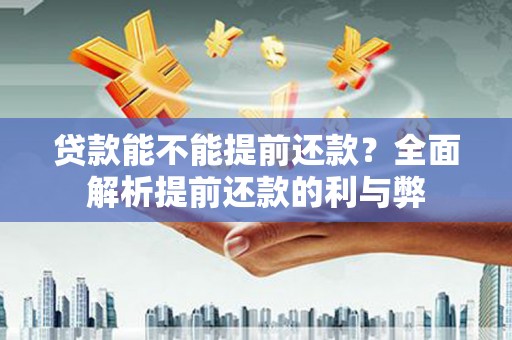 天水贷款能不能提前还款？全面解析提前还款的利与弊