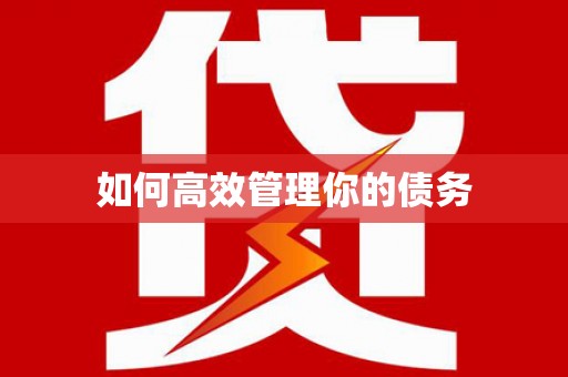 天水如何高效管理你的债务